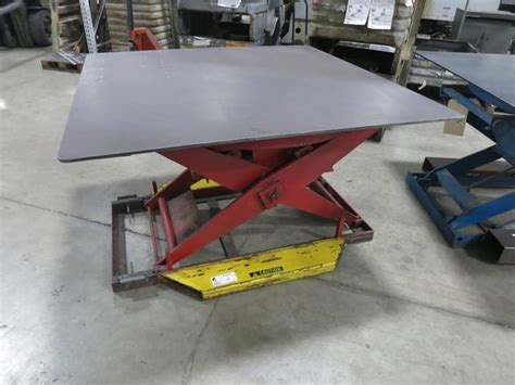 Machines Used | Southworth Rotating Scissor Lift Table, 3,000# Capacity, 48" x 48" Surface