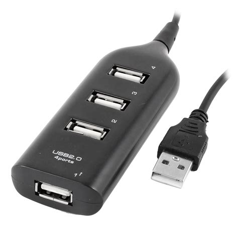 4 Ports Laptop USB 2.0 External Hub Splitter Adapter Black | Walmart Canada