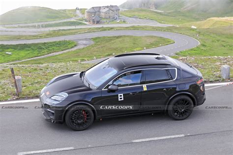 2023 Porsche Macan EV Spotted Testing In The Alps Alongside Cayenne | Carscoops