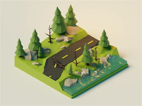 Low Poly Forest Scene in Blender | Low poly, Low poly art, Low poly character