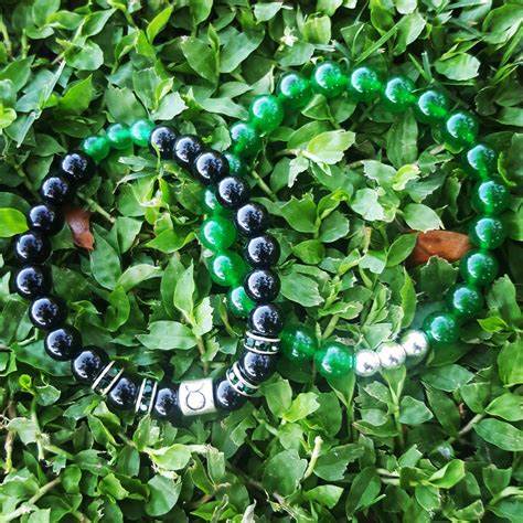 Taurus's Black Finest Birthstone Bracelet | Zodiac Sign Jewelry ...