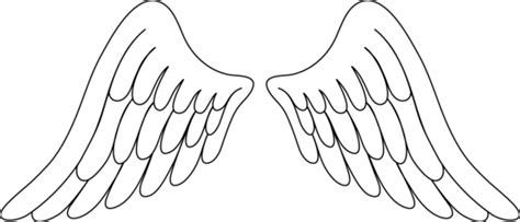 Simple angel wings template angel wing transparent clip art - Clipartix