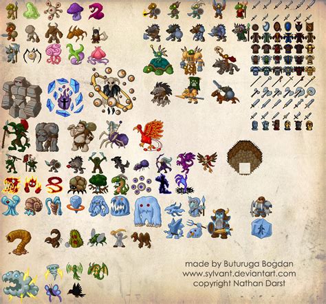 Various Pixel Monsters by Sylvant on DeviantArt