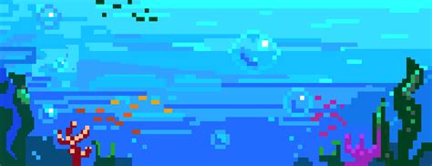 Pixel Art Underwater Scene