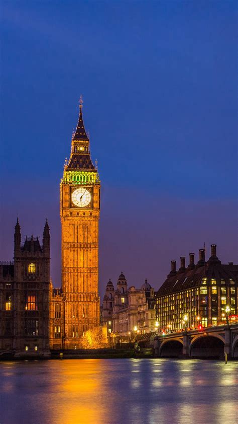 Big Ben London Bridge At Night - 1440x2560 Wallpaper - teahub.io