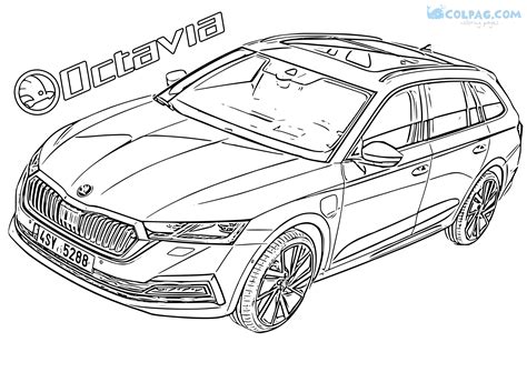 Skoda Octavia Printable Coloring Pages | Skoda octavia, Skoda, Cars coloring pages