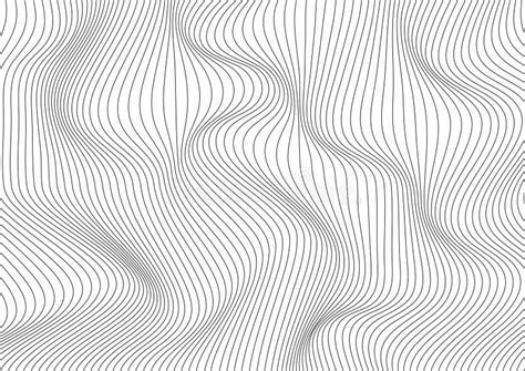 Abstract Black Wave Thin Curved Lines Pattern on White Background and Texture Stock Vector ...