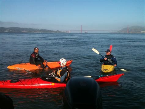 Kayaking near the Golden Gate – SF Boat Support