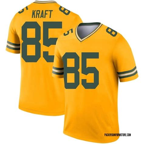 Nike Tucker Kraft Green Bay Packers Youth Legend Gold Inverted Jersey