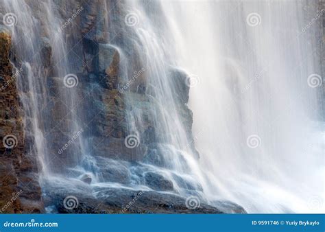 Waterfall on Mountain Forest Stock Photo - Image of waterfall, stone: 9591746