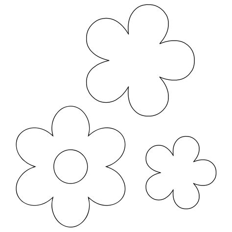 Flower Patterns To Cut Out For Kids