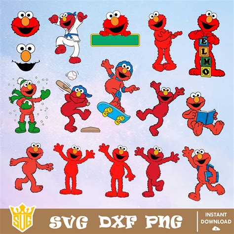 Elmo Svg Sesame Street Svg Sesame Street Bundle Sesame Street Clipart Elmo Svg Cookie ...