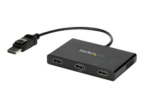 StarTech.com 3-Port Multi Monitor Adapter, DisplayPort 1.2 to HDMI MST Hub, Triple 1080p HDMI ...