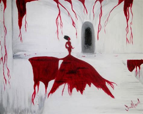 Out Damn Spot! (Lady in Red/Lady Macbeth Sleepwalking) Painting by Samuel Hord | Saatchi Art