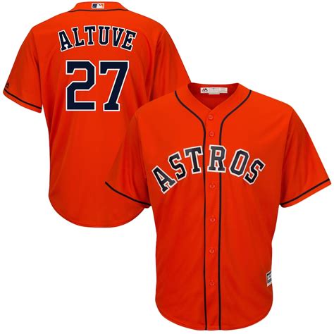 Youth Jose Altuve Orange Houston Astros Official Cool Base Player Jersey