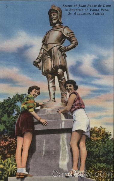 Statue of Juan Ponce de Leon St. Augustine, FL Postcard