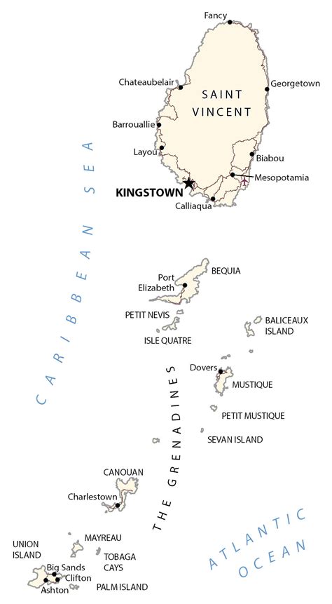 St. Vincent and Grenadines Map - GIS Geography