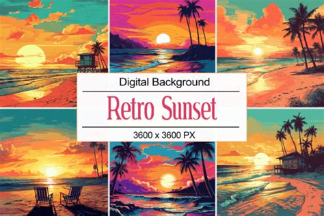 Retro Sunset Beach Graphic by Pro Designer Team · Creative Fabrica