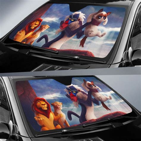 Car Sun Shade Lion King Grumpy Cat Funny Windshield Sun Shade 2022 - Home Decor, Apparel and ...