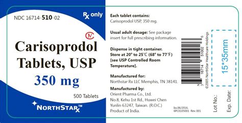 Carisoprodol - FDA prescribing information, side effects and uses