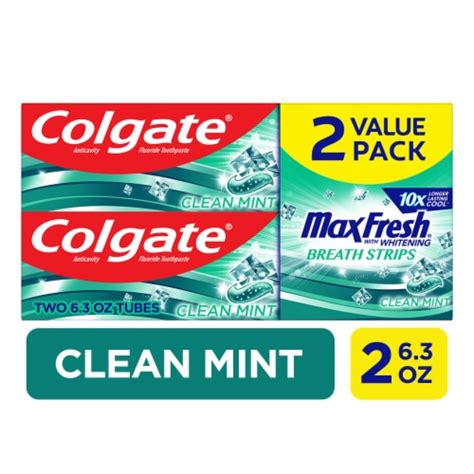 Colgate Max Fresh Whitening Toothpaste Value Pack with Clean Mint Flavor, 2 pk / 6.3 oz - Kroger