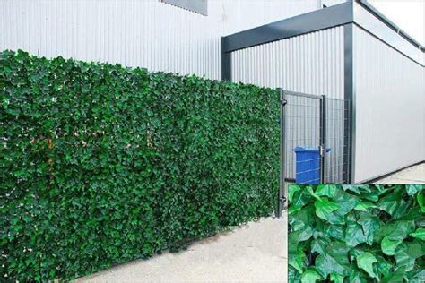 Buy Welsh Green Screen Large Ivy Artificial Screening Leaf Hedge Panels on Roll Privacy Garden ...