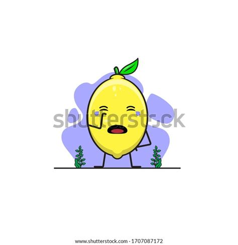 Vector Illustration Sad Lemon Lemon Mascot Stock Vector (Royalty Free) 1707087172 | Shutterstock