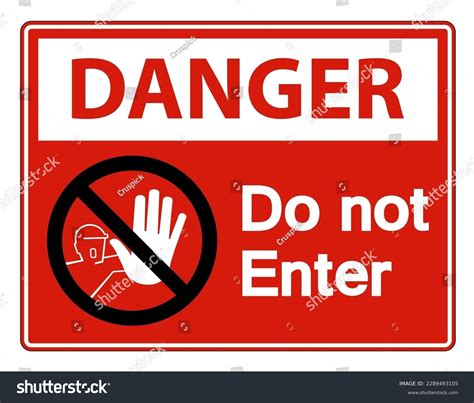 Danger Do Not Enter Symbol Sign Stock Vector (Royalty Free) 2289493105 | Shutterstock