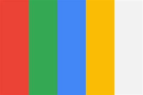 Google Logo 2017 Color Palette