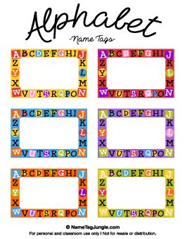 Free Printable Kids Name Tags