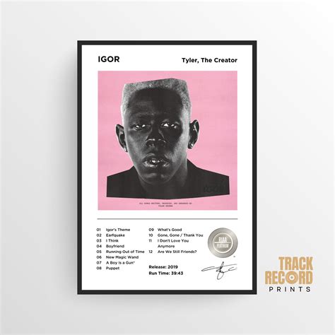 IGOR Tyler, the Creator Album Cover Poster Print High-quality Art Hip Hop, R&B Earfquake, Gone ...