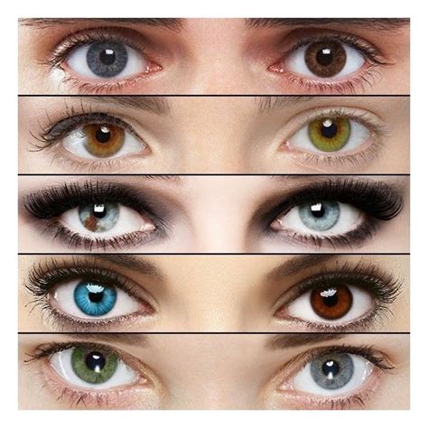 What Causes Different Colored Eyes in Humans? liked on Polyvore ...