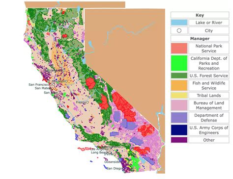 California Map Showing National Parks - Eudora Rosabelle