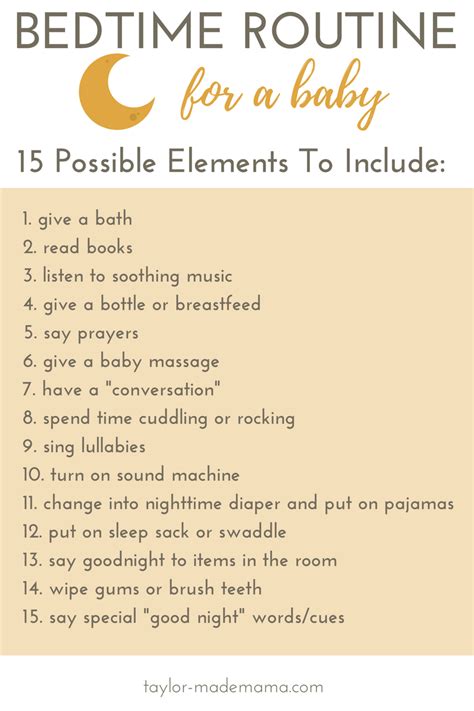 How To Create A Bedtime Routine For A Baby - Taylor-made Mama | Bedtime routine baby, Baby ...