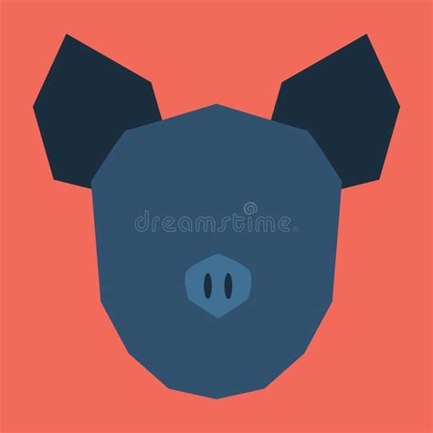 Silhouette of Pig Face. Vector Illustration Decorative Design Stock Vector - Illustration of ...