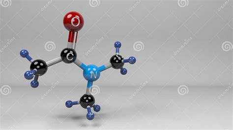 N,N?Dimethylacetamide Molecule 3D Render Illustration. Stock Illustration - Illustration of ...