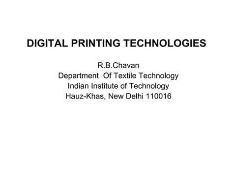 Printing techniques