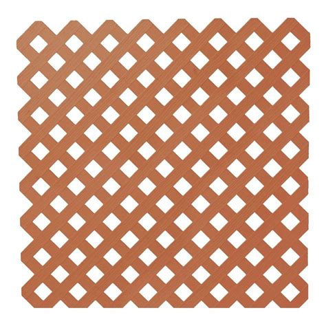 Veranda 0.2 in. x 48 in. x 8 ft. Redwood Privacy Plastic Lattice-111909 ...