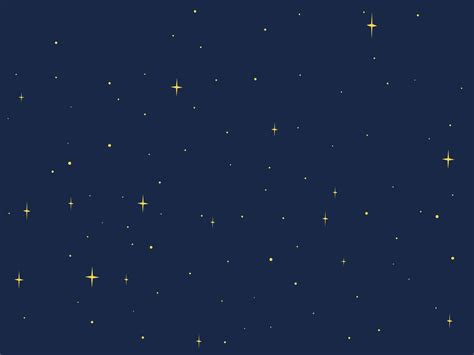 Cartoon night starry sky vector design. Simple dark blue space background with stars clipart ...