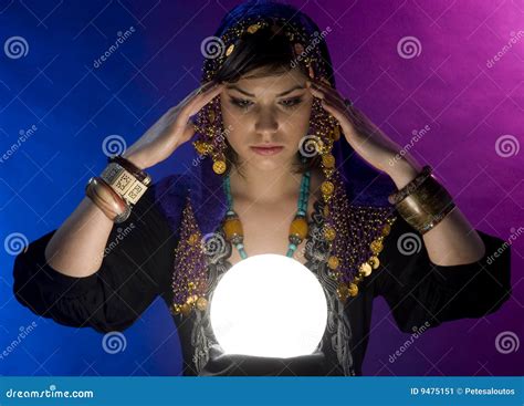 Fortune-teller With Crystal Ball Stock Image - Image: 9475151