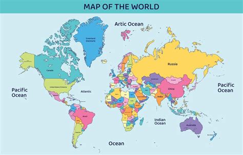 Download Colorful World Map with Country Names for free | World map with countries, World map ...