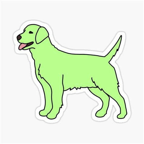 "Key Lime Green Dog" Sticker for Sale by Kelly Louise | Redbubble