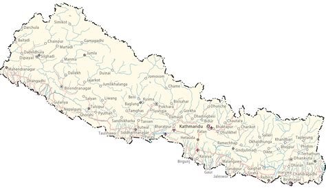 Map of Nepal - GIS Geography