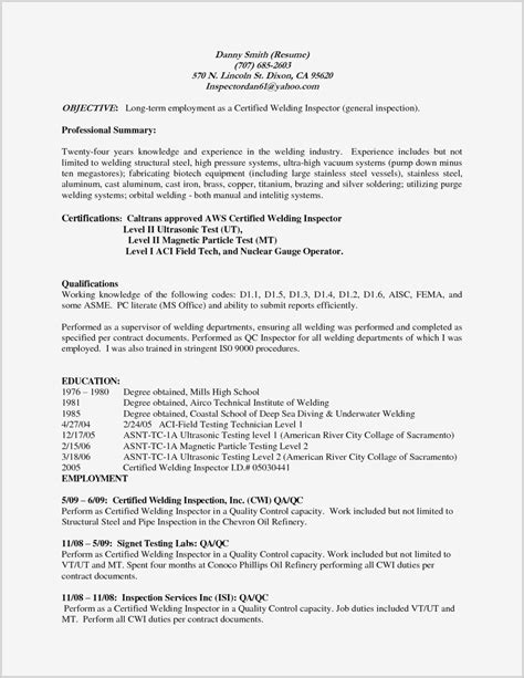 34++ Welder fabricator resume examples For Your School Lesson