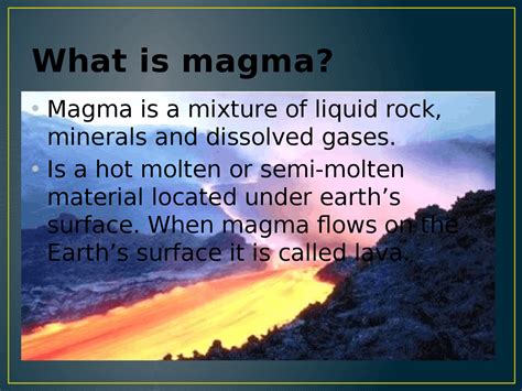 The Formation of Magma - Docsity