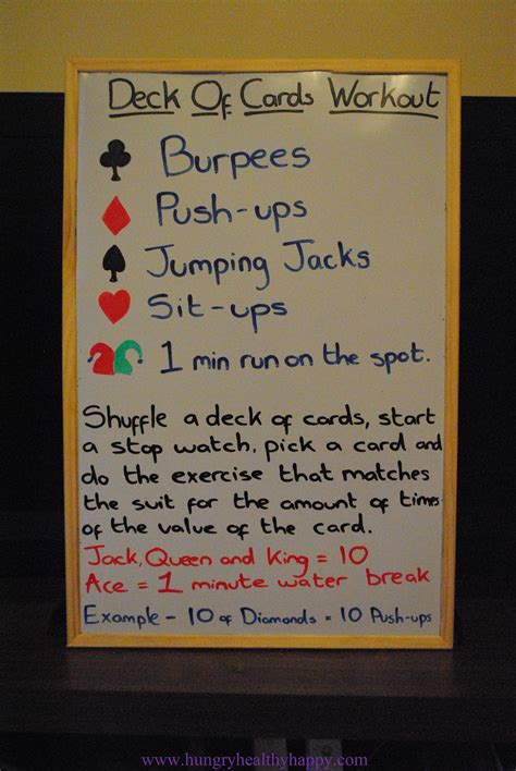 Deck of cards workout. LOVE doing this. Take a deck of cards and ...