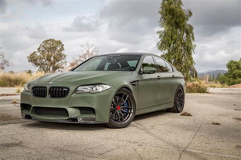 HD wallpaper: (m5), aero, bmw, cars, f10, green, military, modified, vorsteiner | Wallpaper Flare