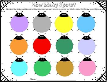 Ladybug Spot Counting #1-12 by Little Learners Life | TpT