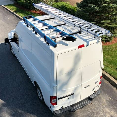 Vantech Heavy Duty 3 Bar Ladder Roof Rack Fits Nissan NV Cargo Van High Roof - Walmart.com ...