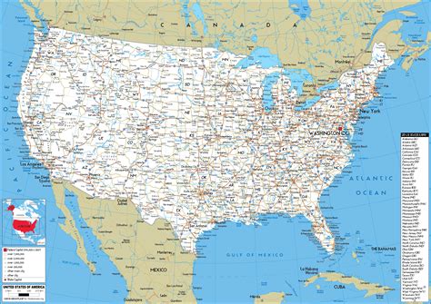 Printable Road Map Of The United States